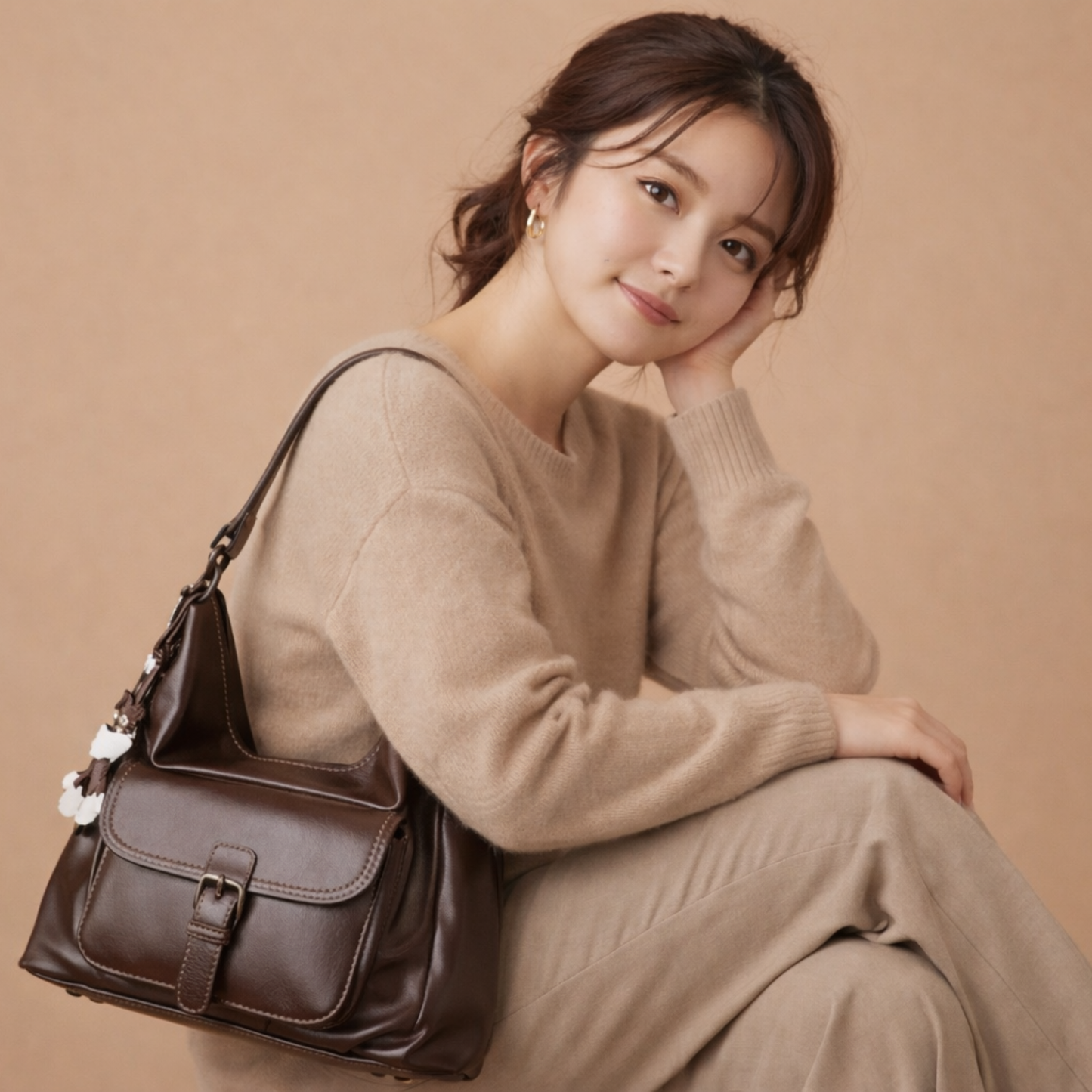 Claira™|レザーショルダーバッグ
